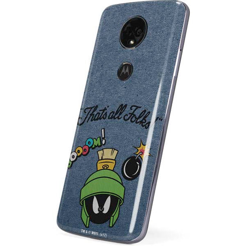 Looney Tunes Marvin Thats All Folks Moto E5 Plus Skin