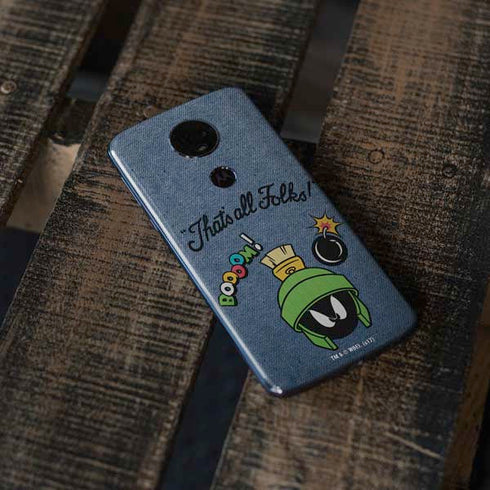 Looney Tunes Marvin Thats All Folks Moto E5 Plus Skin