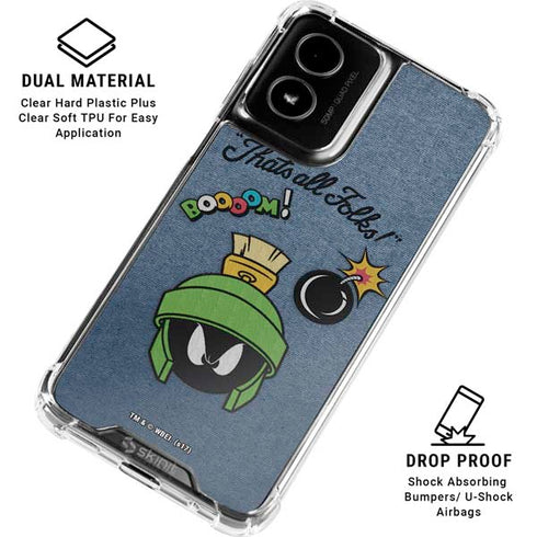 Looney Tunes Marvin Thats All Folks Moto G Power 5G (2024) Clear Case
