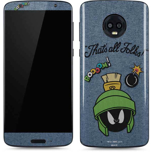 Looney Tunes Marvin Thats All Folks Moto G6 Skin