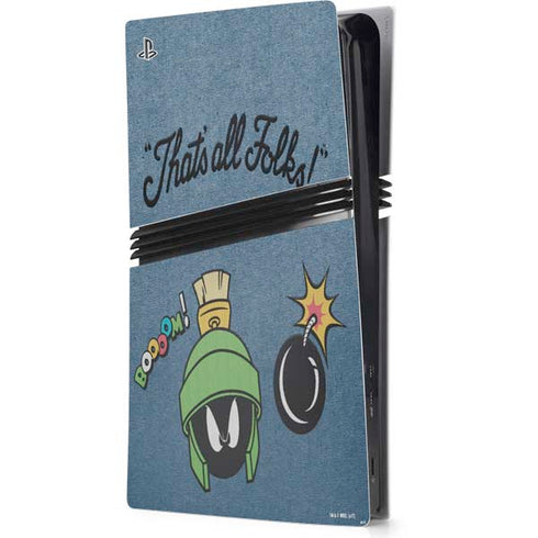 Looney Tunes Marvin Thats All Folks PS5 Pro Console Skin