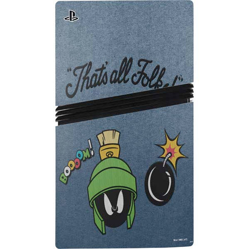 Looney Tunes Marvin Thats All Folks PS5 Pro Console Skin
