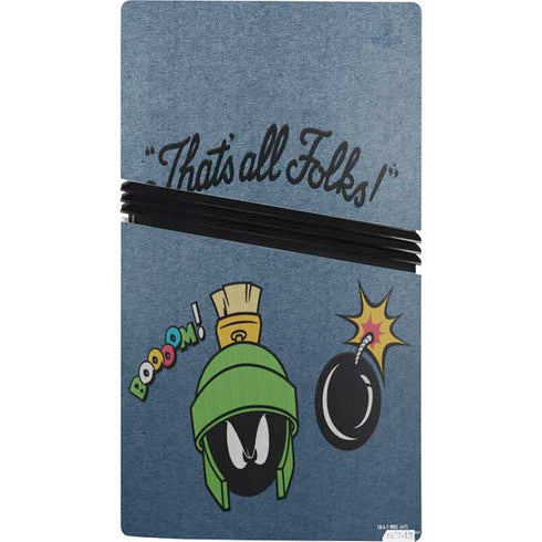 Looney Tunes Marvin Thats All Folks PS5 Pro Console Skin