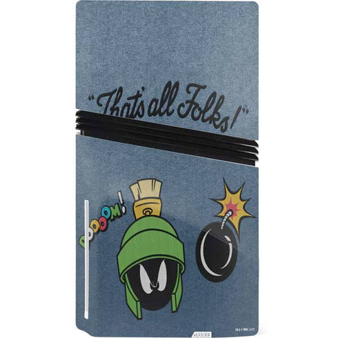 Looney Tunes Marvin Thats All Folks PS5 Pro Disk Console Skin