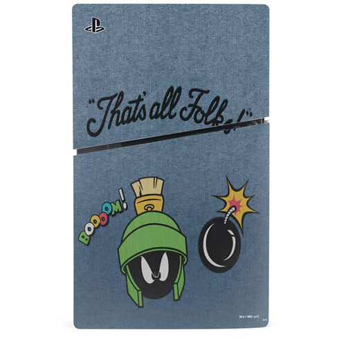 Looney Tunes Marvin Thats All Folks PS5 Slim Digital Edition Console Skin