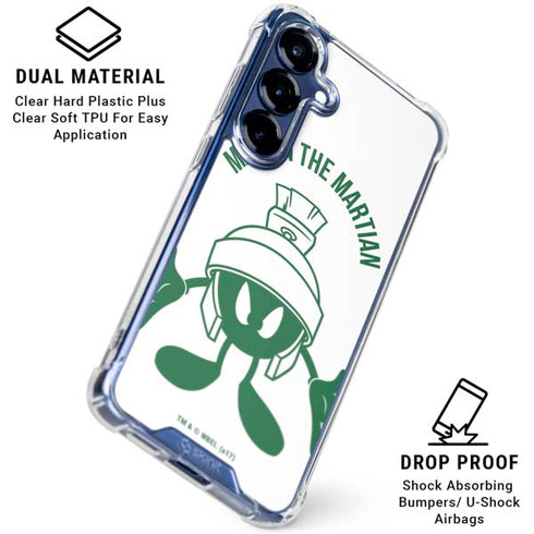 Looney Tunes Marvin the Martian Big Head Galaxy S25 Plus Clear Case