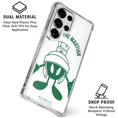 Looney Tunes Marvin the Martian Big Head Galaxy S25 Ultra Clear Case