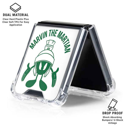 Looney Tunes Marvin the Martian Big Head Galaxy Z Flip6 Clear Case