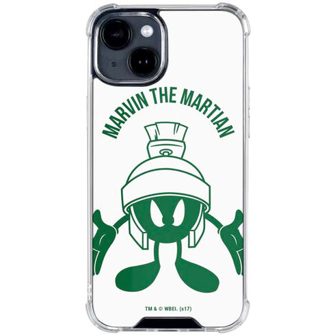 Looney Tunes Marvin the Martian Big Head iPhone 15 Clear Case
