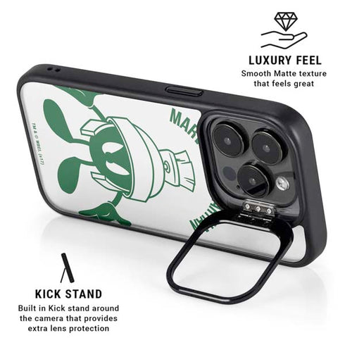 Looney Tunes Marvin the Martian Big Head iPhone 15 Pro Kickstand Case