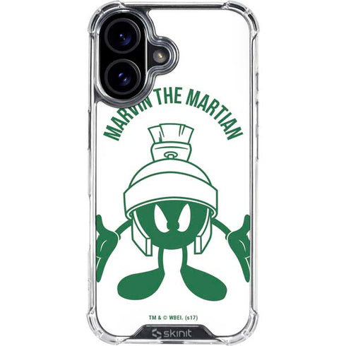 Looney Tunes Marvin the Martian Big Head iPhone 16 Plus Clear Case