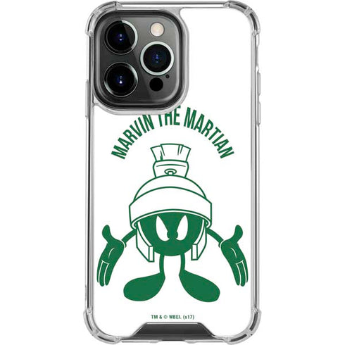 Looney Tunes Marvin the Martian Big Head iPhone 16 Pro Clear Case