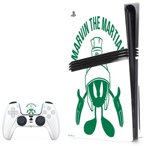 Looney Tunes Marvin the Martian Big Head PS5 Pro Disk Bundle Skin