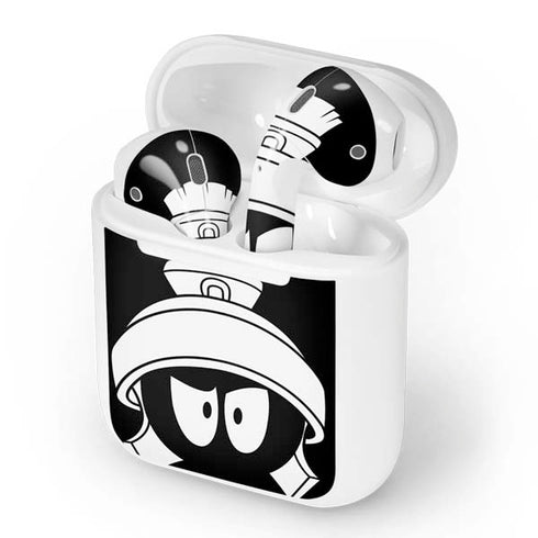 Looney Tunes Marvin the Martian Black and White Apple AirPods Skin