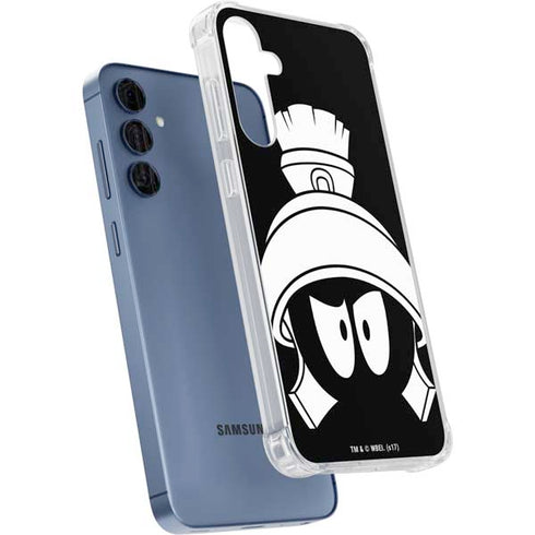 Looney Tunes Marvin the Martian Black and White Galaxy A55 5G Clear Case