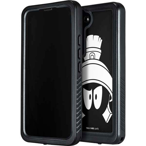 Looney Tunes Marvin the Martian Black and White Galaxy S24 Plus Waterproof Case