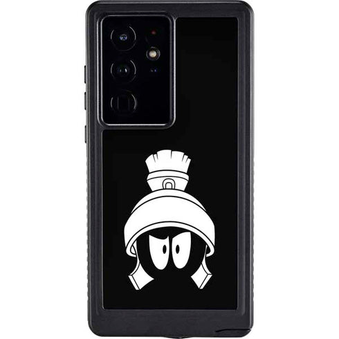 Looney Tunes Marvin the Martian Black and White Galaxy S24 Ultra Waterproof Case