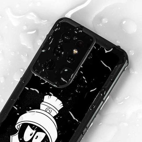 Looney Tunes Marvin the Martian Black and White Galaxy S24 Ultra Waterproof Case