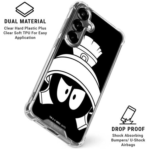 Looney Tunes Marvin the Martian Black and White Galaxy S26 Plus Clear Case