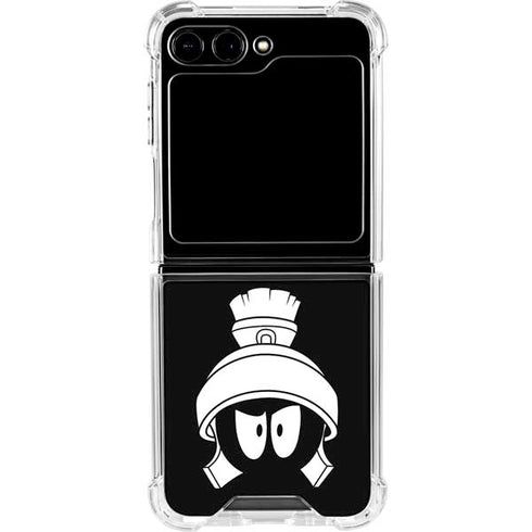 Looney Tunes Marvin the Martian Black and White Galaxy Z Flip6 Clear Case