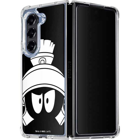 Looney Tunes Marvin the Martian Black and White Galaxy Z Fold5 5G Clear Case