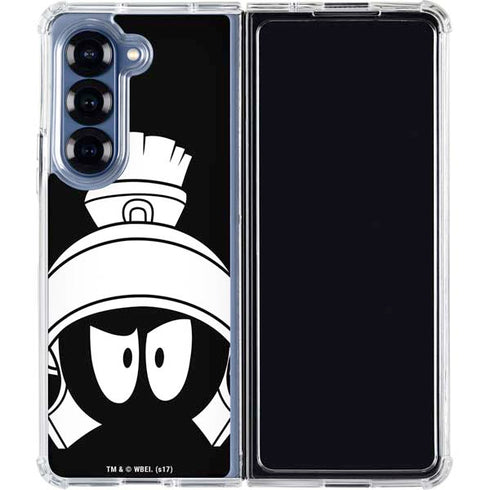 Looney Tunes Marvin the Martian Black and White Galaxy Z Fold6 Clear Case