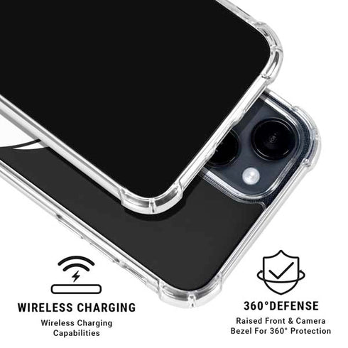 Looney Tunes Marvin the Martian Black and White iPhone 15 Clear Case