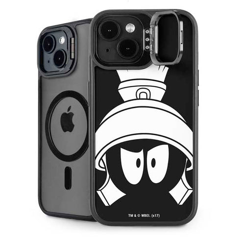 Looney Tunes Marvin the Martian Black and White iPhone 15 Plus Kickstand Case