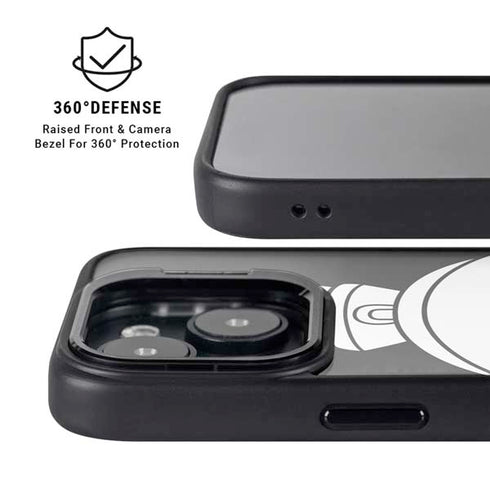 Looney Tunes Marvin the Martian Black and White iPhone 15 Plus Kickstand Case