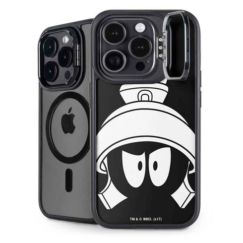 Looney Tunes Marvin the Martian Black and White iPhone 15 Pro Max Kickstand Case