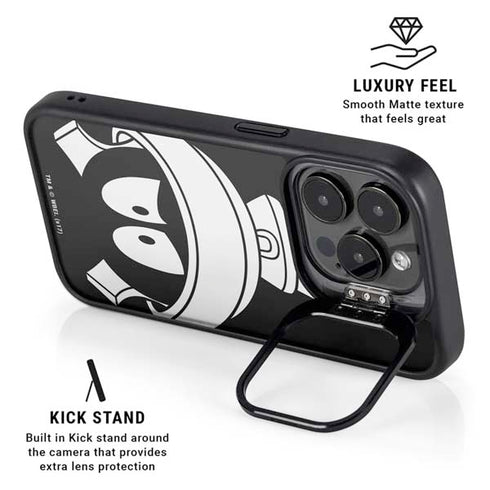 Looney Tunes Marvin the Martian Black and White iPhone 15 Pro Max Kickstand Case