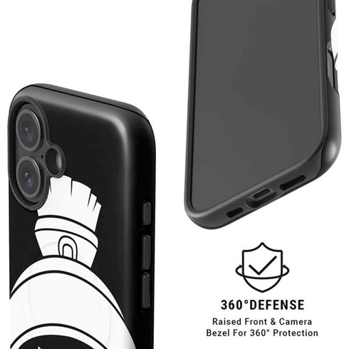 Looney Tunes Marvin the Martian Black and White iPhone 16 Magsafe Impact Case