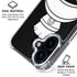 Looney Tunes Marvin the Martian Black and White iPhone 16 Plus Clear Case