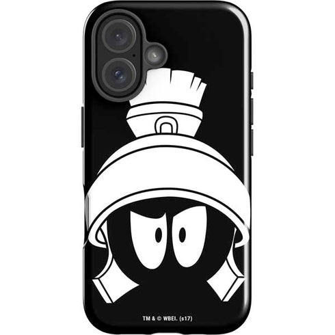 Looney Tunes Marvin the Martian Black and White iPhone 16 Plus Impact Case