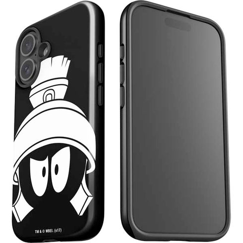 Looney Tunes Marvin the Martian Black and White iPhone 16 Plus Impact Case