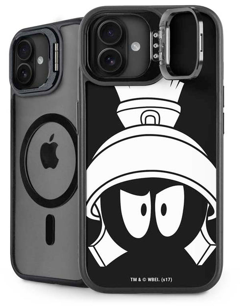 Looney Tunes Marvin the Martian Black and White iPhone 16 Plus Kickstand Case