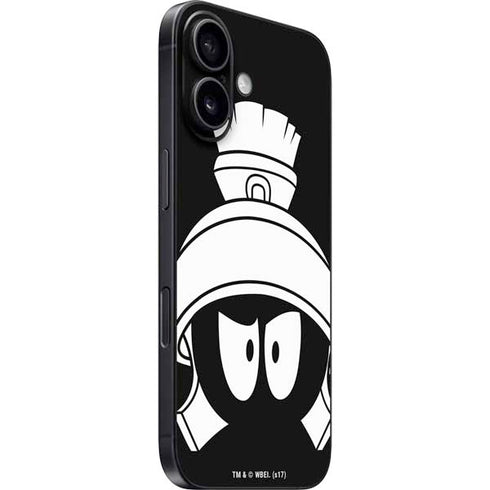 Looney Tunes Marvin the Martian Black and White iPhone 16 Plus Skin