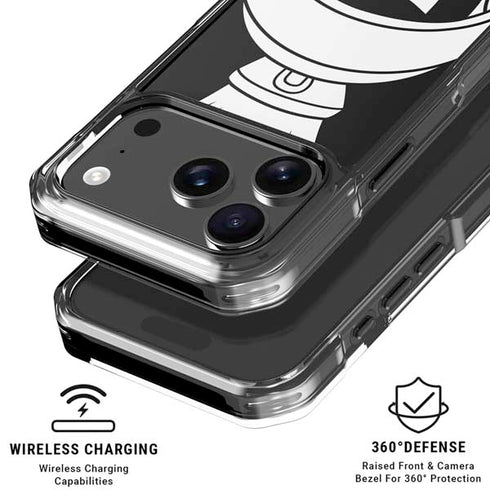 Looney Tunes Marvin the Martian Black and White iPhone 18 Pro Clear Case