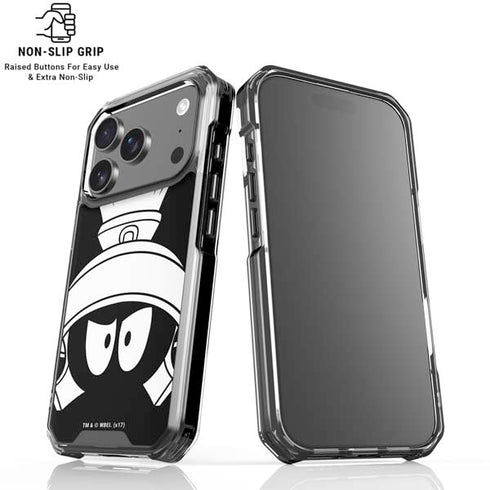 Looney Tunes Marvin the Martian Black and White iPhone 18 Pro Clear Case