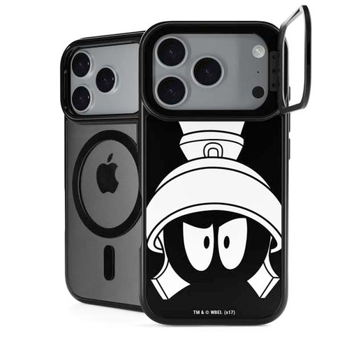 Looney Tunes Marvin the Martian Black and White iPhone 18 Pro Max Kickstand Case
