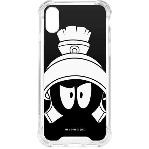Looney Tunes Marvin the Martian Black and White iPhone XS Clear Case