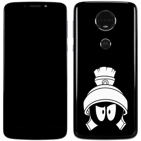 Looney Tunes Marvin the Martian Black and White Moto E5 Plus Skin