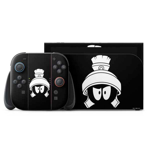 Looney Tunes Marvin the Martian Black and White Nintendo Switch 2 (2025) with Joy-Con Skin