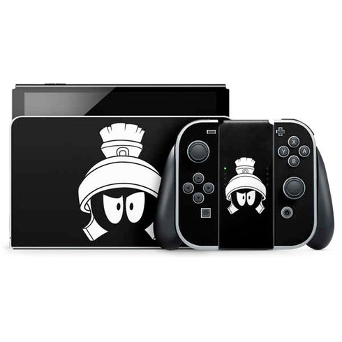 Looney Tunes Marvin the Martian Black and White Nintendo Skins