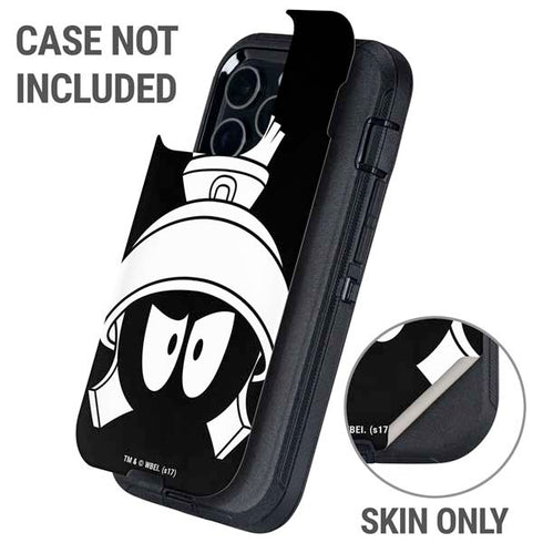 Looney Tunes Marvin the Martian Black and White Otterbox Defender iPhone Skin