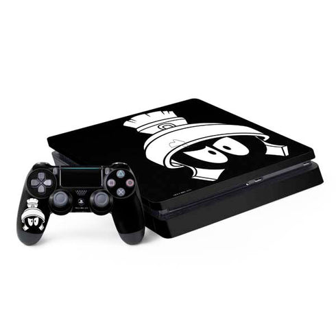 Looney Tunes Marvin the Martian Black and White PlayStation PS4 Skins