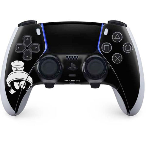 Looney Tunes Marvin the Martian Black and White PS5 DualSense Edge Pro Controller Skin