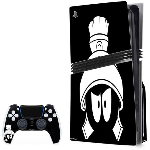 Looney Tunes Marvin the Martian Black and White PlayStation PS5 Skins
