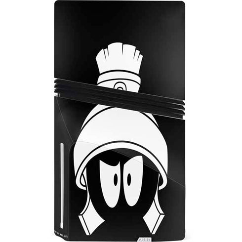 Looney Tunes Marvin the Martian Black and White PS5 Pro Disk Console Skin