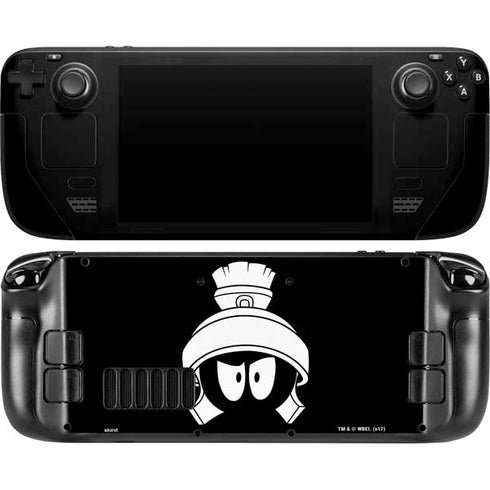 Looney Tunes Marvin the Martian Black and White Steam Deck Handheld Gaming Computer OLED Skin